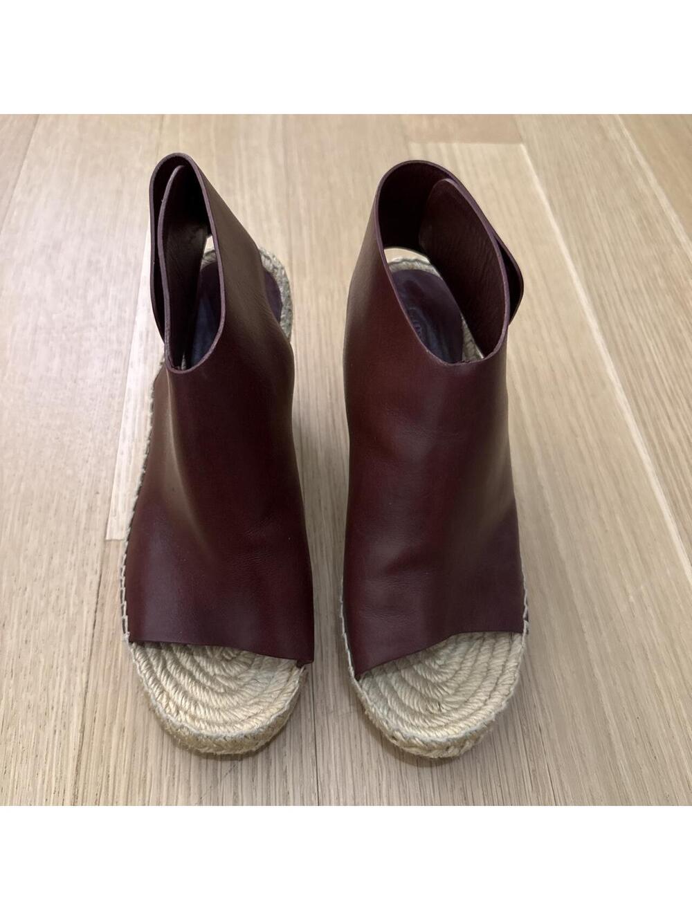 CELINE Women's Burgundy and Brown Espadrill